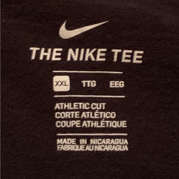 🏃 NIKE JUST DO IT FLIPPED BOX LOGO SHORT SLEEVE BLACK T-SHIRT - SIZE XXL 🏃‍♂️ - Picture 4 of 7